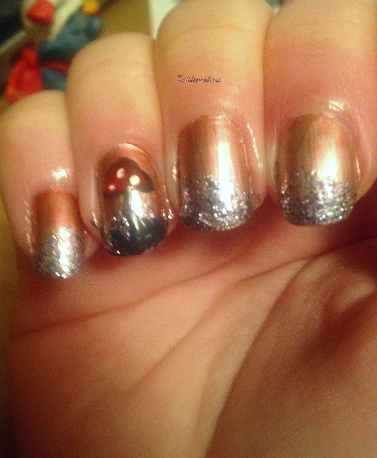 Tinklesmakeup Mushroom nail art