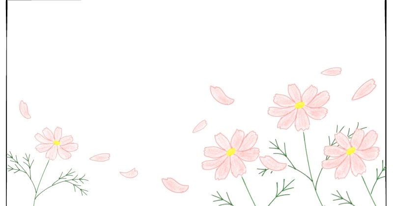 簡単なコスモスの花のイラストの描き方 ボールペンイラストと水彩 遠北ほのかのsurariru