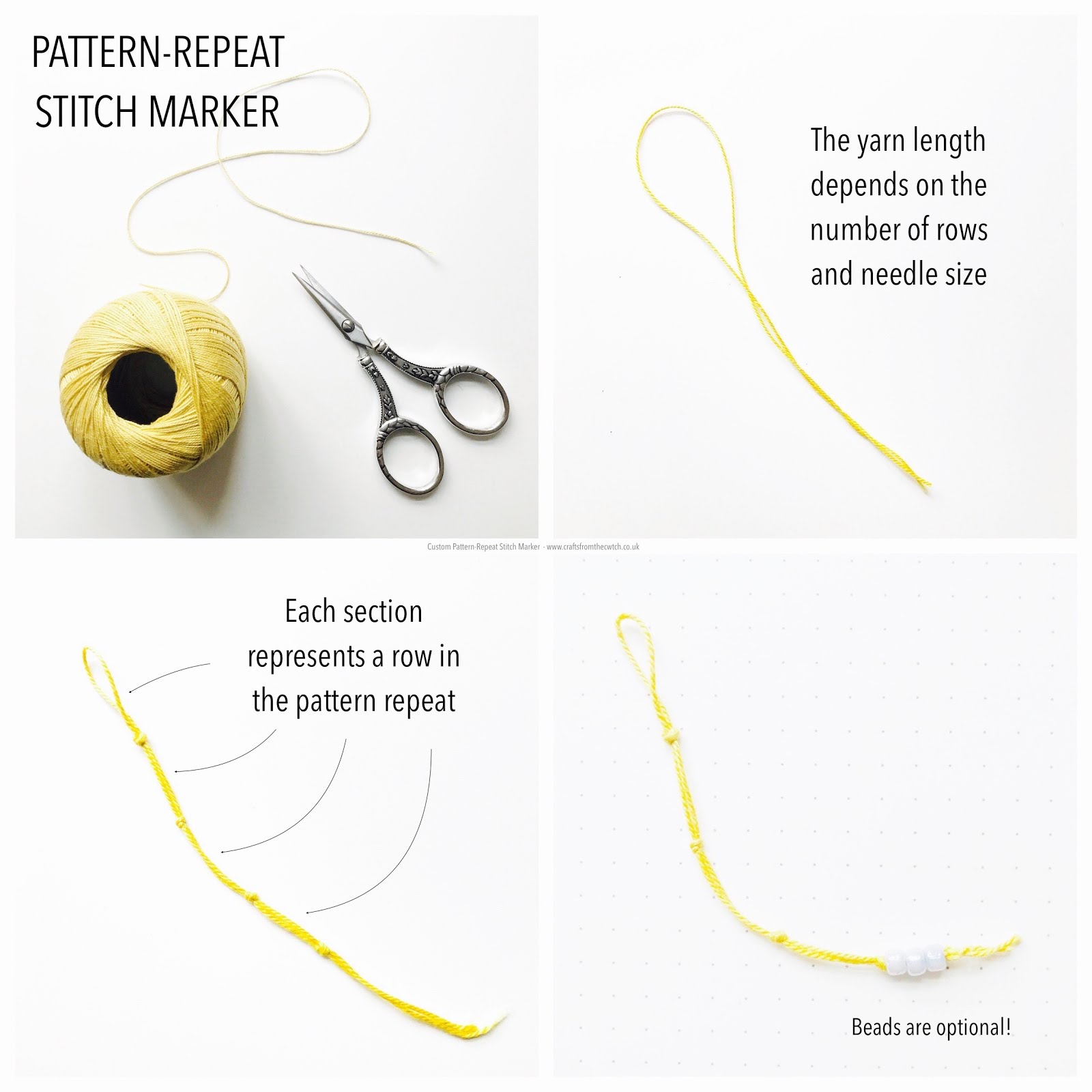 DIY Pattern-Repeat Stitch Marker | Crafts from the Cwtch