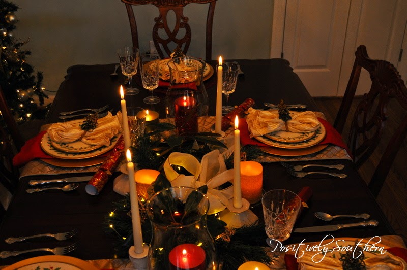 Positively Southern The Dining Room Dressed For Christmas