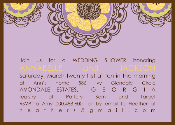 Carolina Bridal Shower Invitation