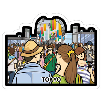 Carrefour de Shibuya gotochi postcard Carrefour de Shibuya