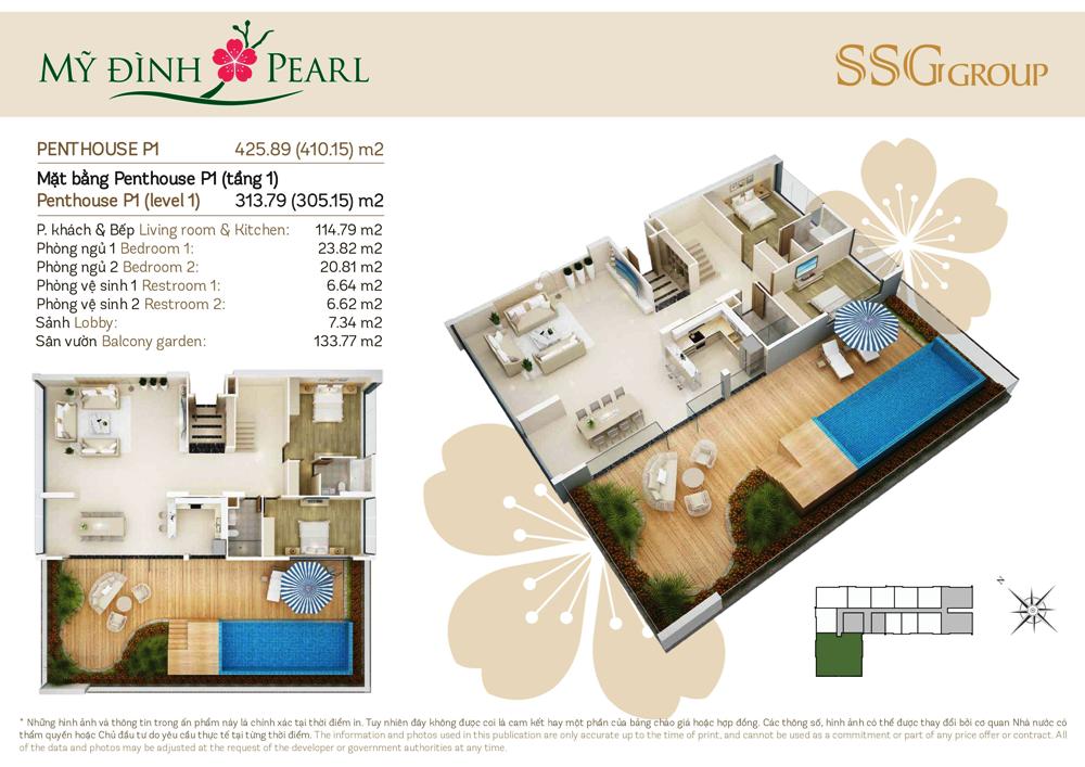 Căn hộ Penthouse 1 Căn hộ Penthouse 1