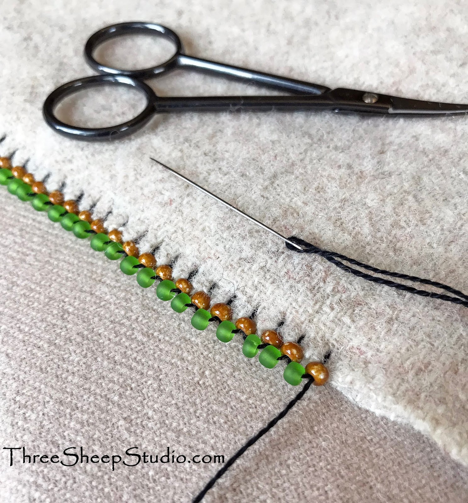 Three Sheep Studio Beaded Picot Edging...