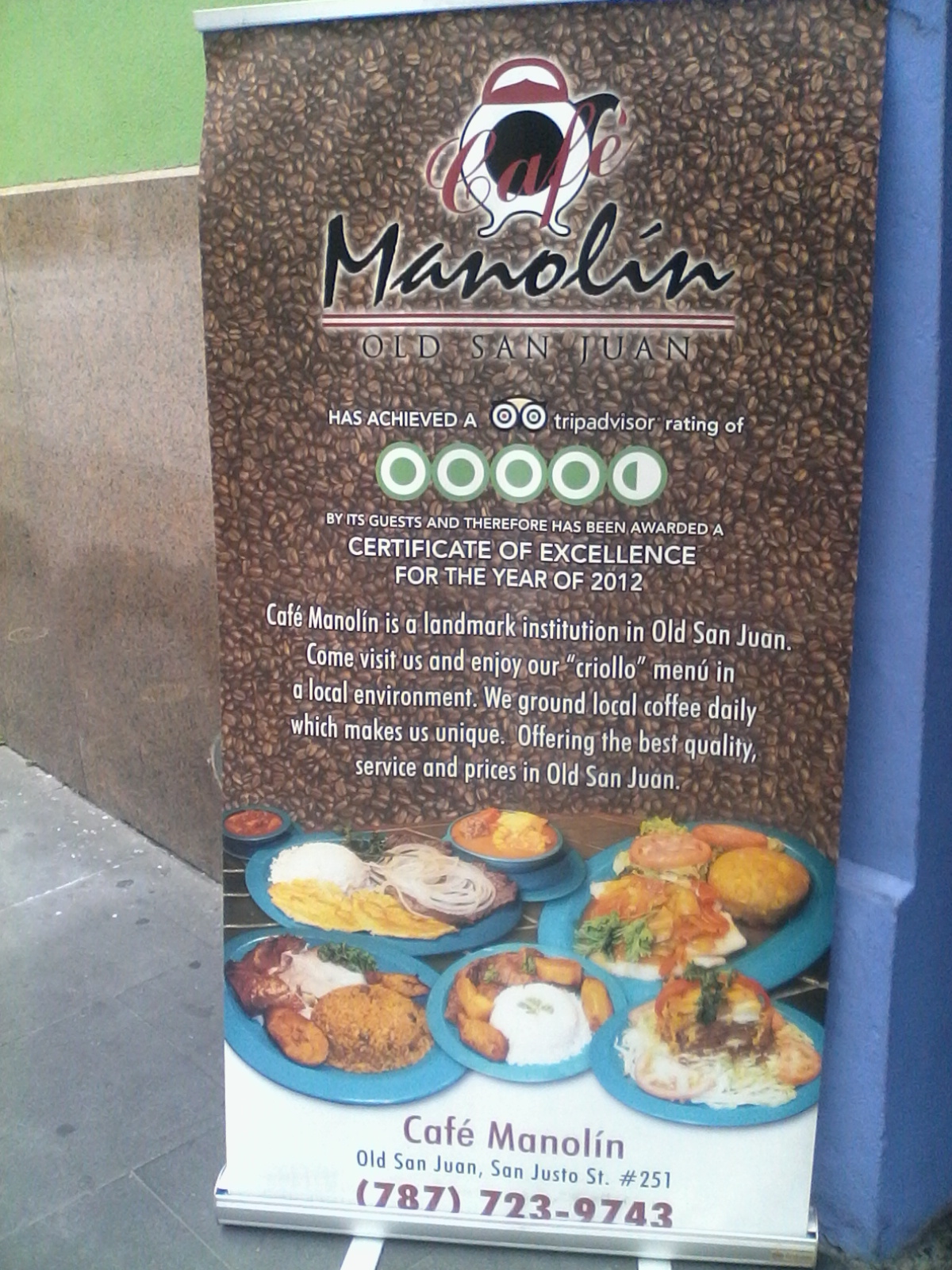 Tour Guide Boricua Cafe Manolin Old San Juan