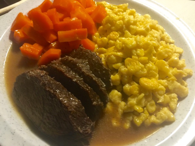 german sauerbraten with spaetzle german sauerbraten with spaetzle