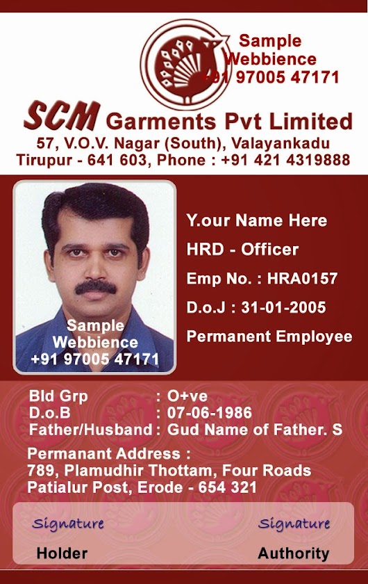 employee id template