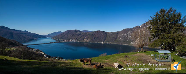 Il lago di Lugano Panorama sul lago di Lugano