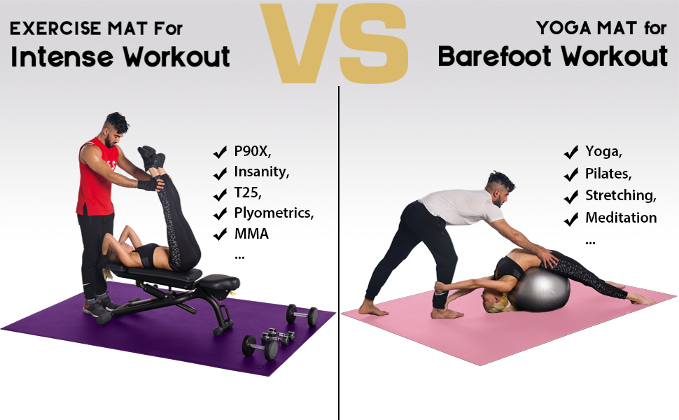 fitness mat vs yoga mat