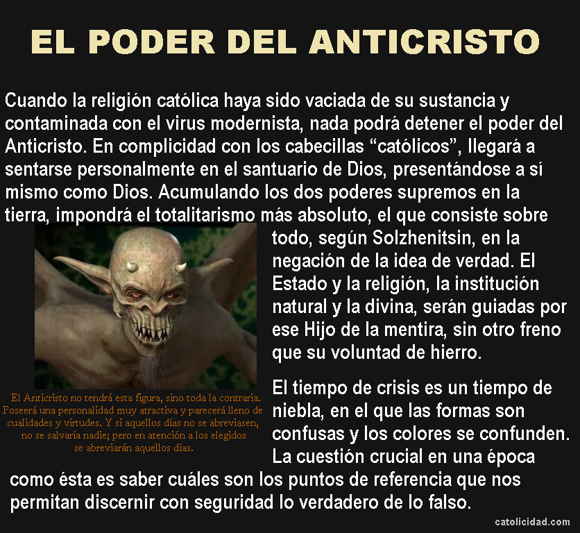 Catolicidad EL PODER DEL ANTICRISTO