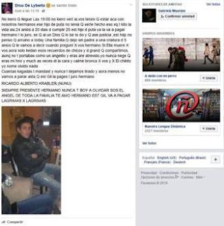 hermano del choro amenaza El hermano de Ricardo Krabler, el joven que fue asesinado a balazos por el médico Lino Villar Cataldo cuando intentaba robarle el auto de la puerta de la casa en Loma Hermosa, prometió venganza contra el profesional. "Ese gil va a pagar lágrima por lágrima", afirmó en su perfil de Facebook.