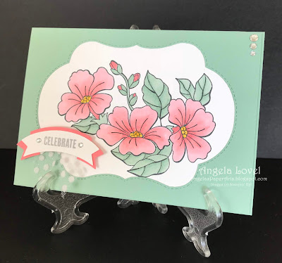 Stampin' Up! Colour Your Season Celebrate card by Angela Lovel, Angela's PaperArts