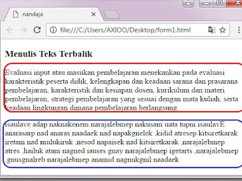 Cara Menulis Teks Menjadi Terbalik dalam HTML