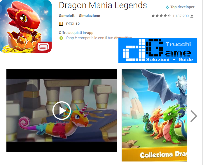 Trucchi Dragon Mania Legends Mod Apk Android v2.5.0