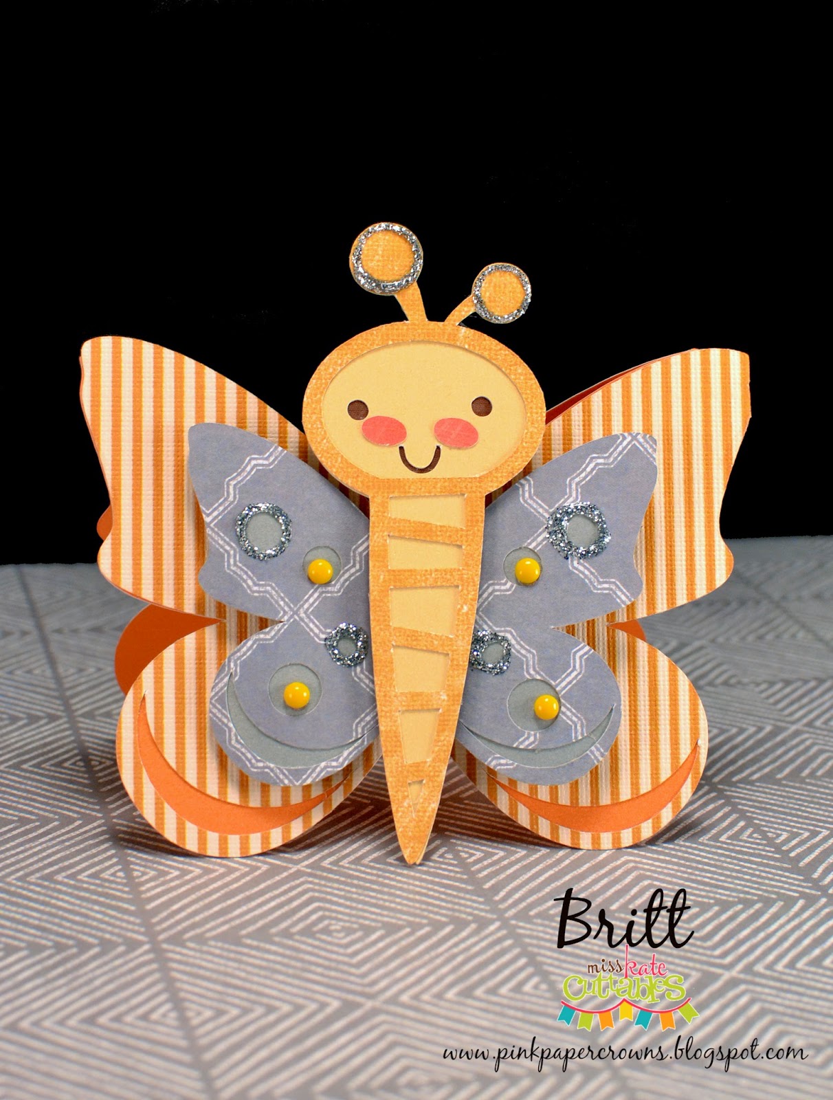Miss Kate Cuttables: Butterfly Note Card