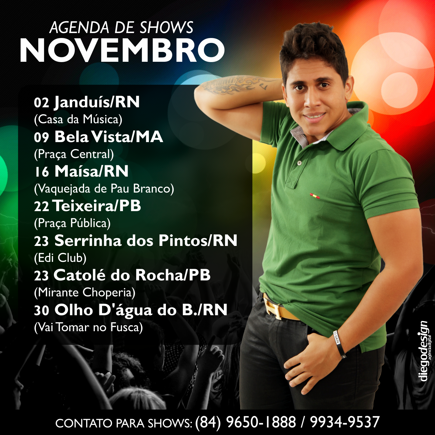 Agenda de shows no mês de Novembro Forró Pegada de Luxo