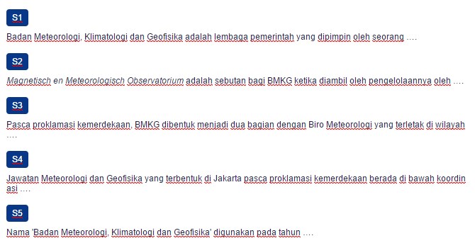 Contoh Soal Peran Bmkg