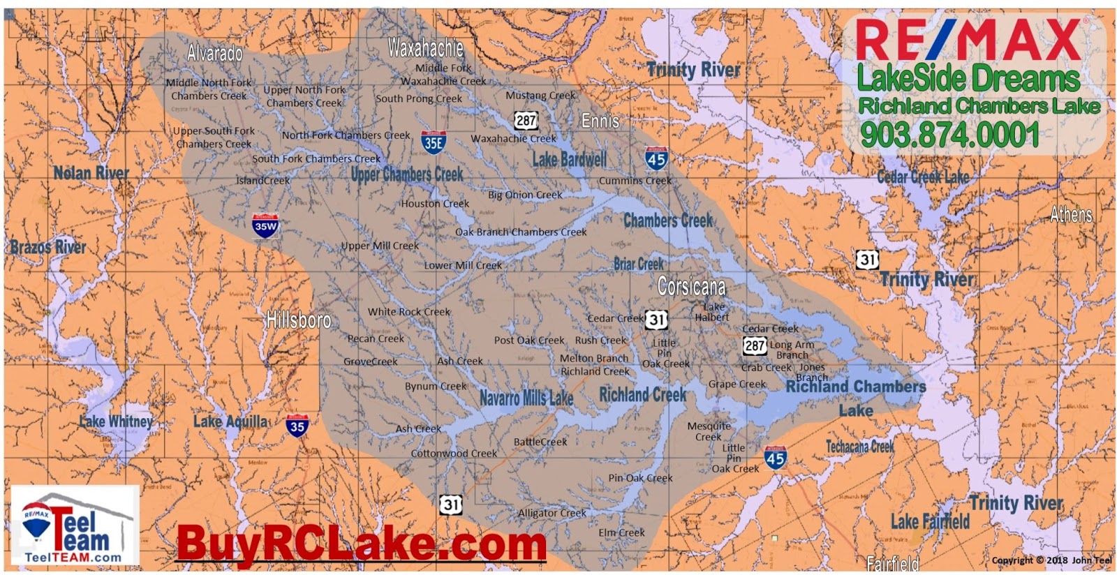 Richland Chambers LakeSide Dreaming Richland Chambers Lake Level Feb 2018