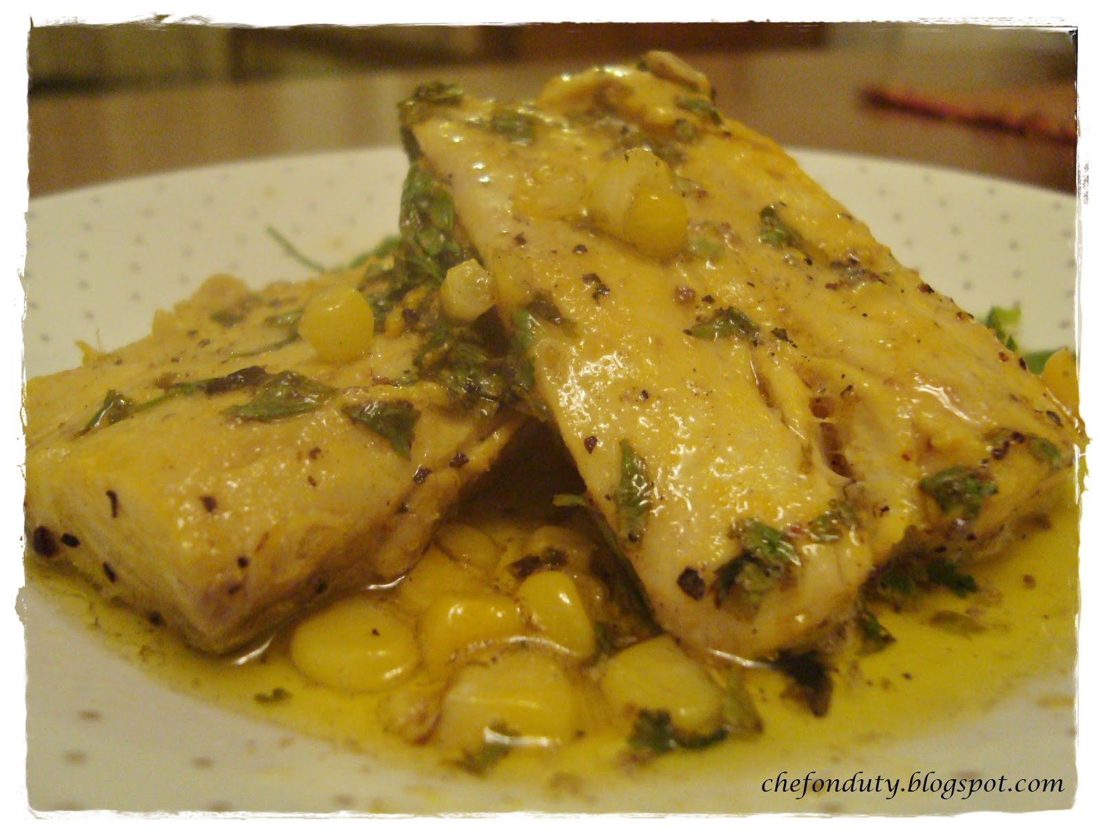 Grilled Fish in Lemon Butter Sauce