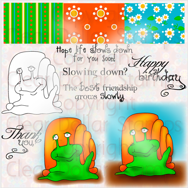 Simply Handcrafted Clear Dollar Stamps Norman The Snail