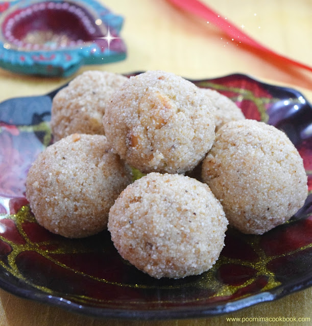 Poornima's Cook Book Rava Ladoo / Rava Laddu using Condensed milk