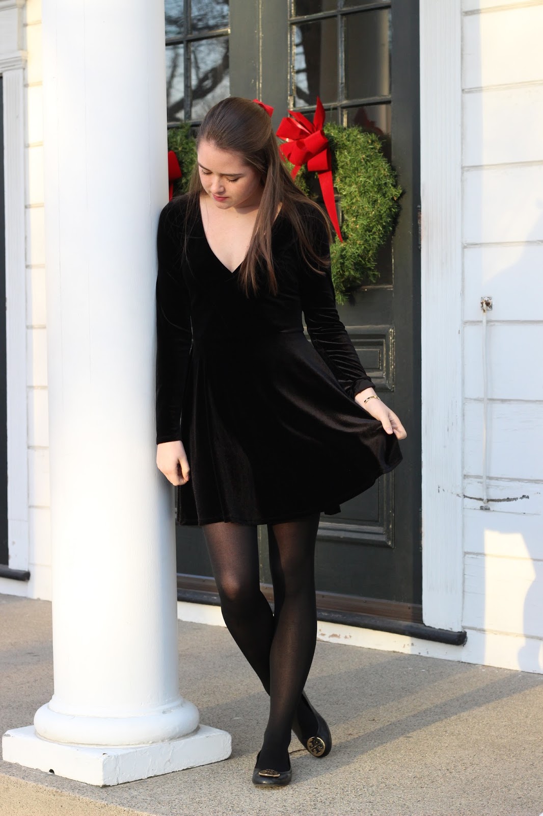 Preppy By The Sea Black Velvet Dress preppy-by-the-sea-black-velvet-dress