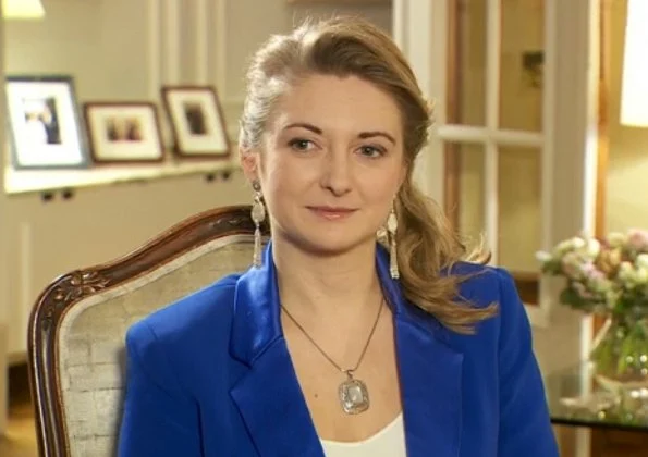 Hereditary Grand Duchess Stéphanie of Luxembourg gave an interview for the "Place Royale - RTL TVI" magazine about her passion for art and cinema