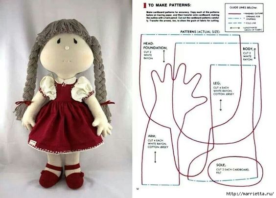Linda Boneca de Pano Com Moldes Linda Boneca de Pano Com Moldes