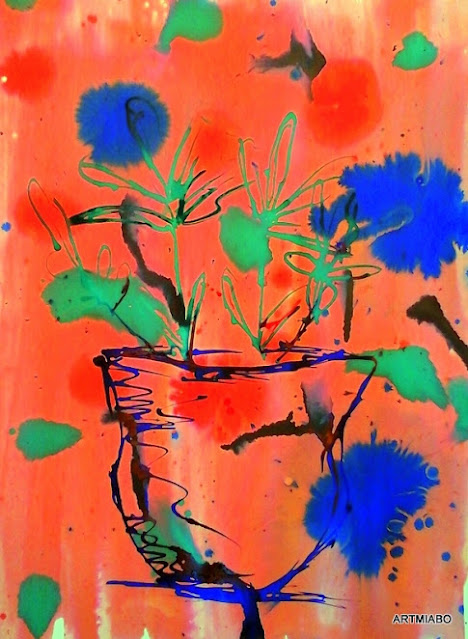 Artmiabo-Abstract flower arrangement
