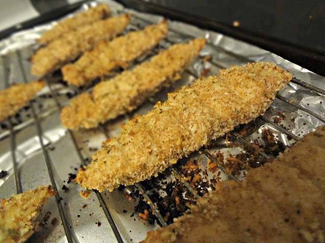Cheddar Crusted Chicken Fingers