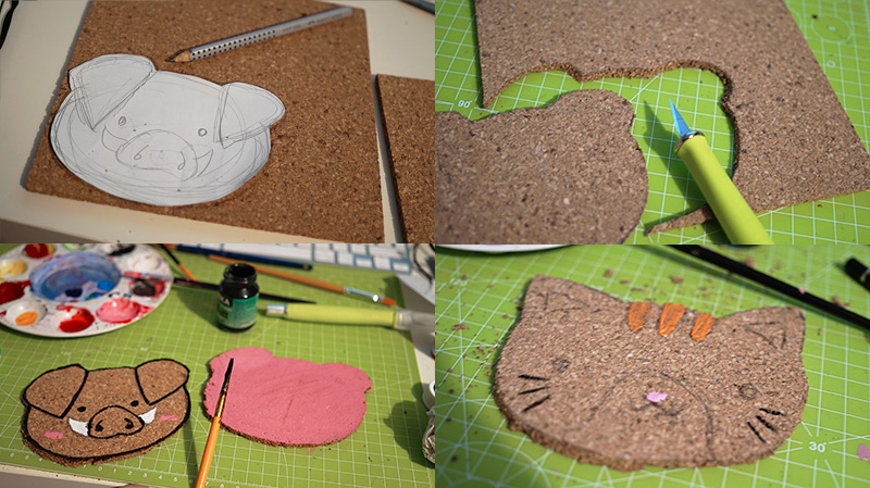 KuneCoco • DIY • Korkuntersetzer • Tutorial KuneCoco • DIY • Korkuntersetzer • Tutorial