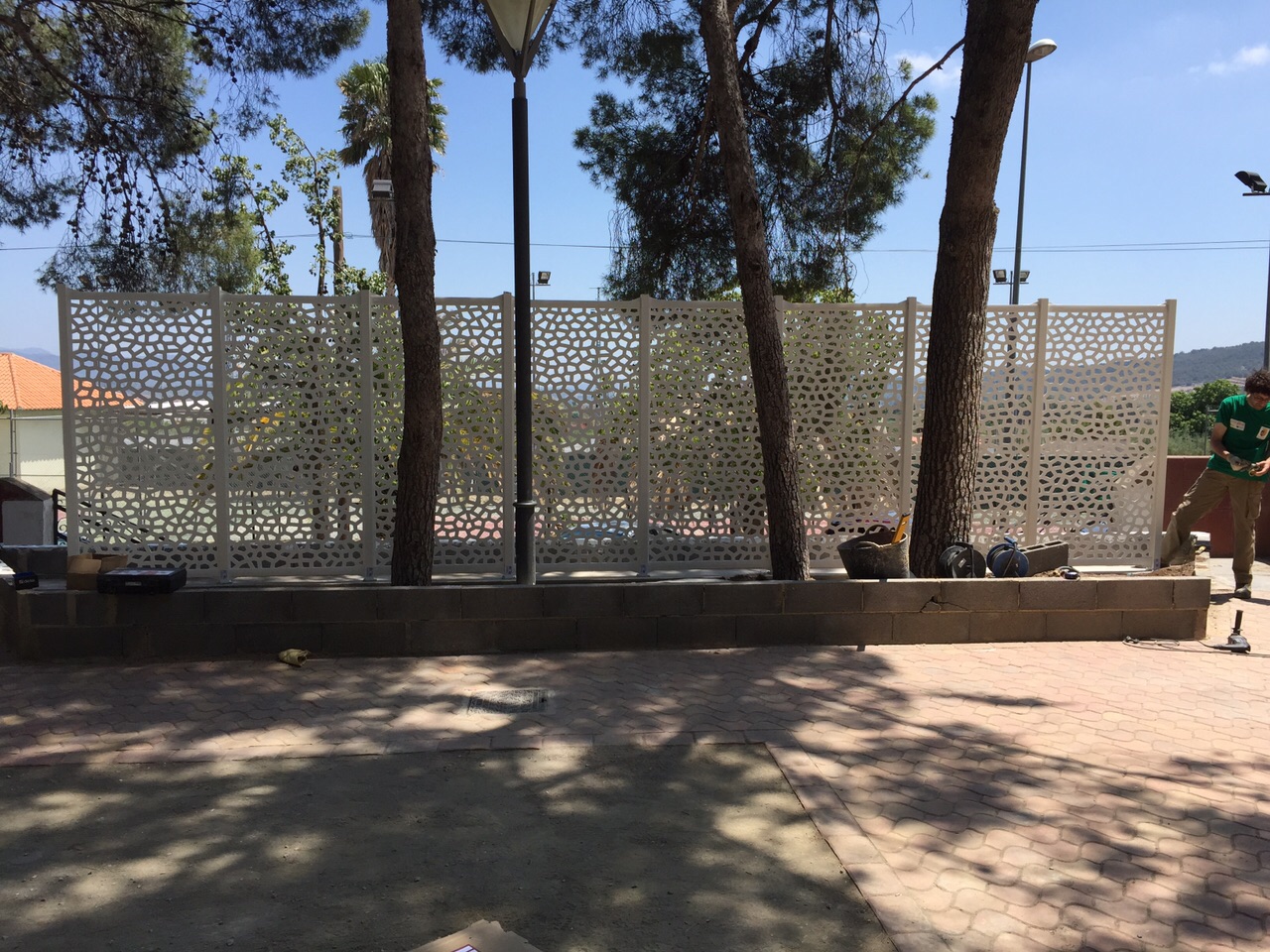 TE Parques de la Villa (Altura): Celosía Jardinera Escaleras Parque ...