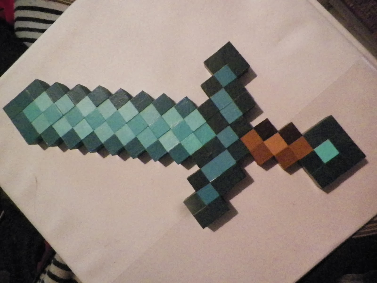 Cassie's Creative Crafts: Minecraft Sword Tutorial Using Wooden Blocks