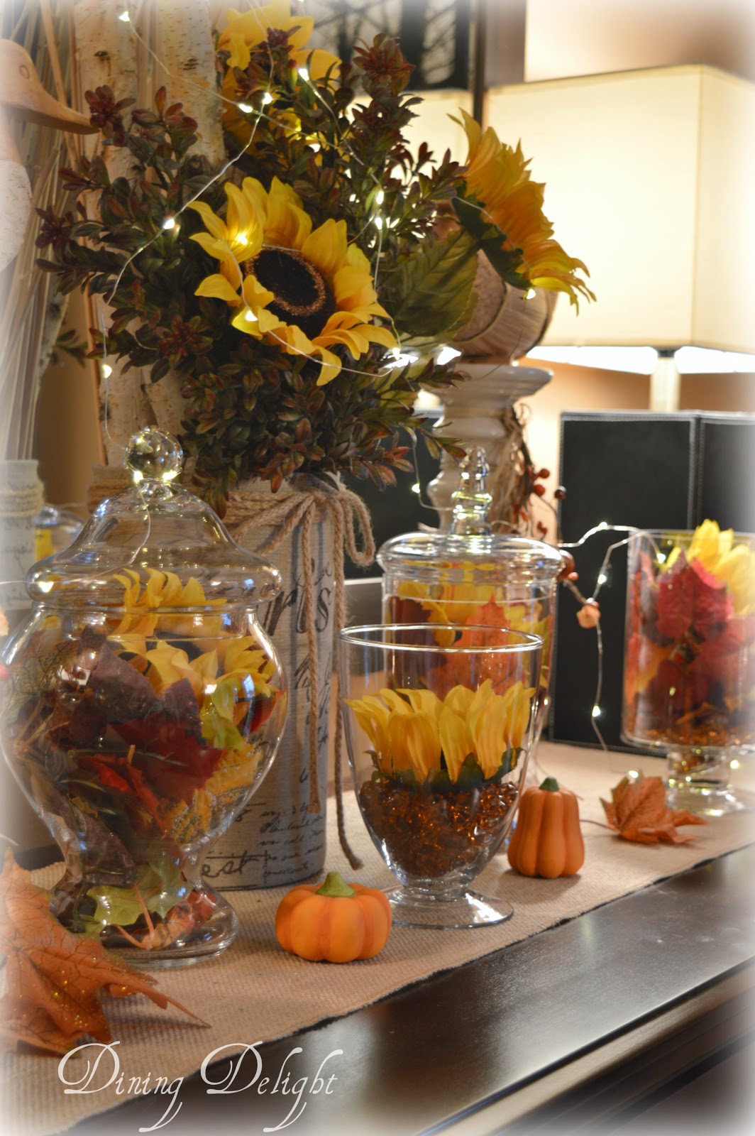 Dining Delight: Sunflowers on the Sideboard
