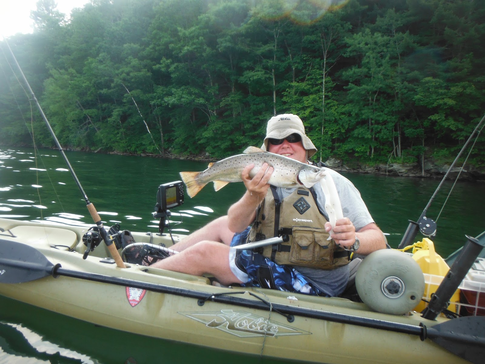Long Island Kayak Angler Pepacton Reservoir Brown Trout June 26, 2013