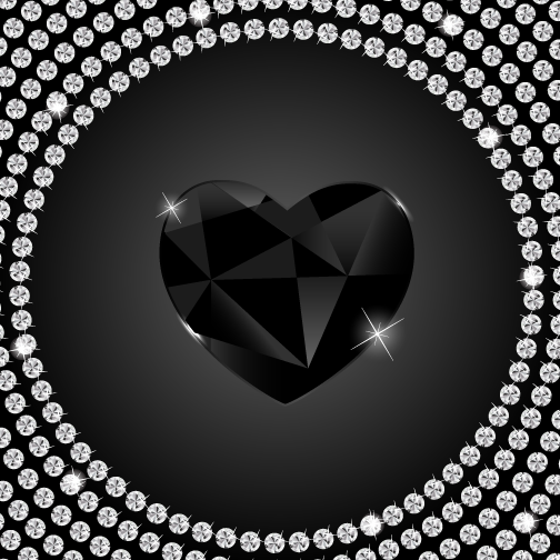 Corazón de diamantes de San Valentín - Vector