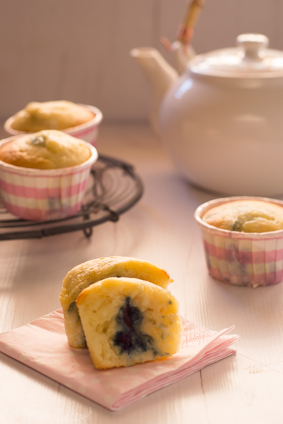Muffins de mascarpone y arándanos sin lactosa | la Rosa dulce