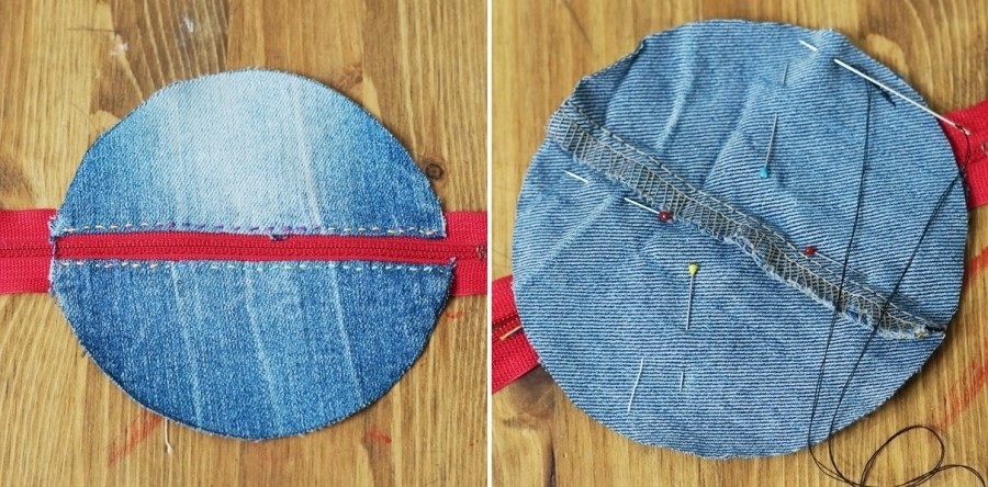 Perfect Circle Zip Pouch Box. DIY step-by-step Tutorial in Pictures.