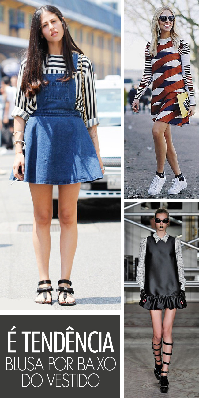 vestido para usar com camisa por baixo