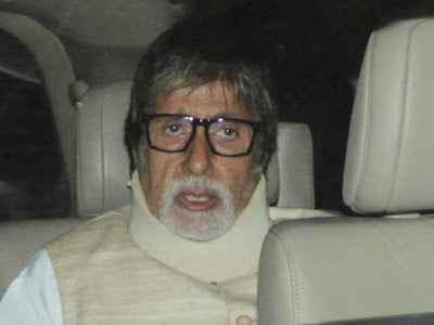 @InstaMag - Megastar Amitabh Bachchan was spotted wearing a neck brace, and he says it's due to a strained neck caused by stunts he did in his younger days. amitabh-bachchan-suffers-from-strained-neck