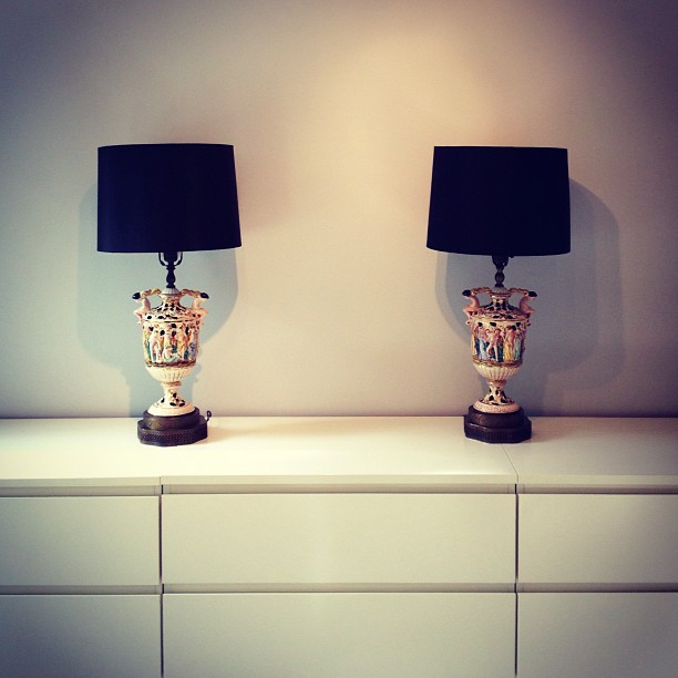 vintage capodimonte lamps