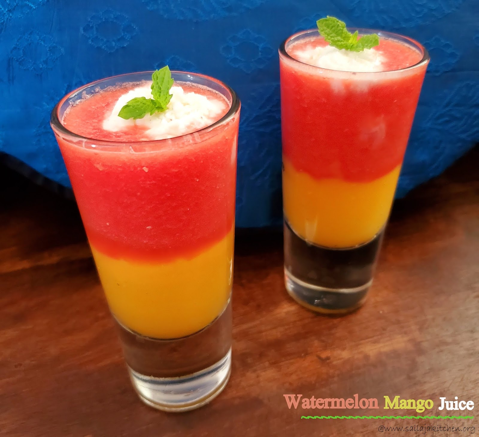 Sailaja Kitchen...A site for all food lovers! Watermelon Mango Juice