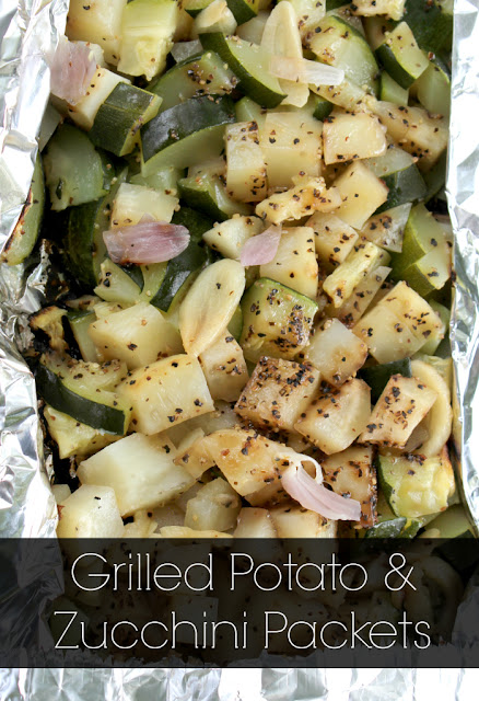 Make this delicious potato and zucchini side dish in minutes on a hot grill! Perfect for using up garden extras.