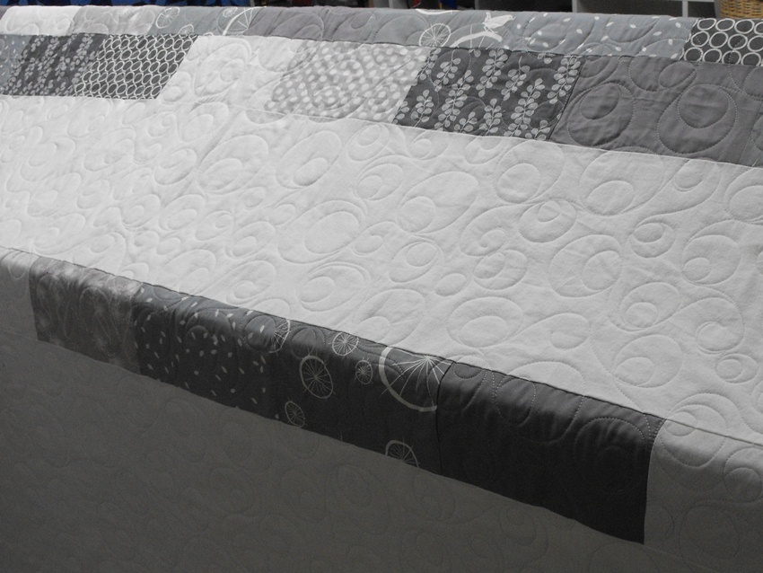 Crazy Creek Creations Lovely Modern Grey Quilt by Lindsay