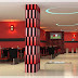 Red toned restaurant interior designs
