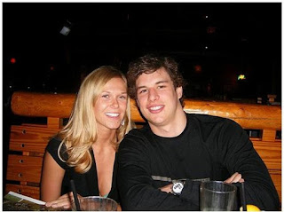 Sidney Crosby with his future wife