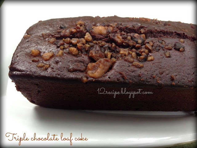 Triple chocolate Loaf Cake