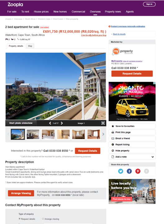 New listing syndication partnership with UK Portal, Zoopla