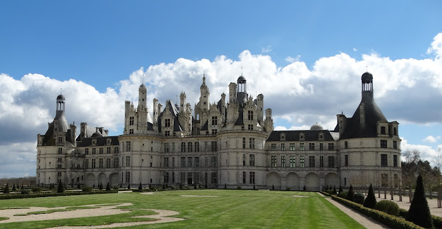 Rear elevation of Chateau de Chambord celebrating 500 years in 2019