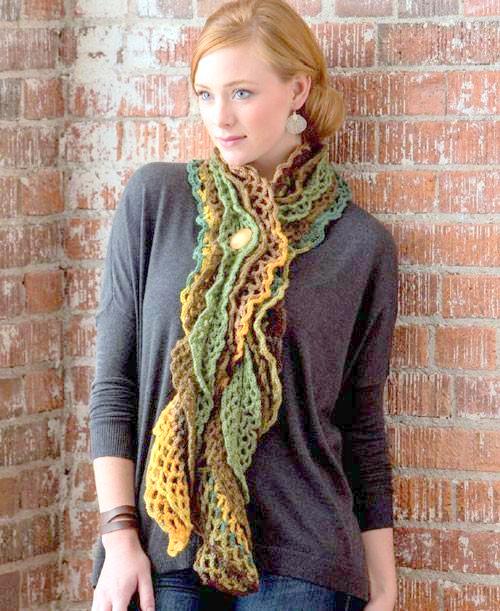 Scarf necklace Crochet pattern